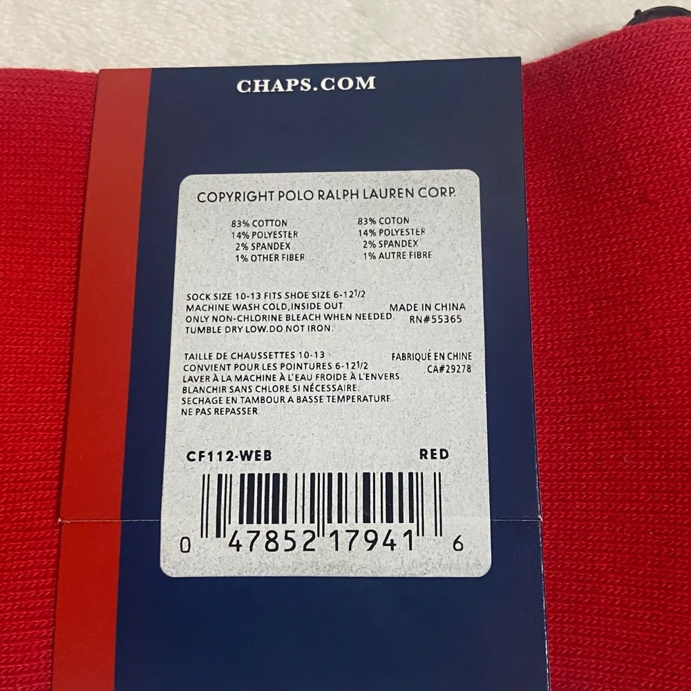 Chaps premium dress crew socks 1 pair - Picture 4 of 4